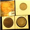 Image 2 : 1787 Brasher Doubloon Copy; Andrew Jackson Shell Famous American Coin Game Token; & "Pfiester & Happ