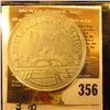 Image 1 : 1897 Bauxelles Exposition Brussels, Belgium, white metal, 38mm, Calendar Medal. 38 mm.