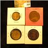 Image 1 : 1966 Great Britain Three Pence, BU; 1944 Large Penny, Brown Unc; 1798 Unidentified Copper Coin; & 18