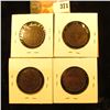 Image 2 : 1891, 1901, 1904, & 1918 Canada Large Cents. Fine to EF.