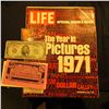Image 1 : December 31, 1971 "LIFE" Magazine (article The Year in Pictures 1971); Series 1934B $5 Federal Reser