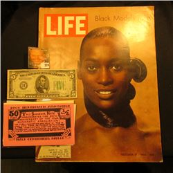 Oct. 17, 1969 "LIFE" Magazine (article Stop Fashion Model Naomi Sims); Series 1934B $5 Federal Reser