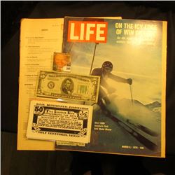 March 6, 1970 "LIFE" Magazine (article Billy Kidd America's First Gold Medal Winner); Series 1934B $