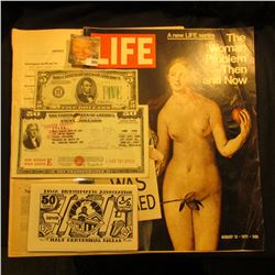 June 1945 $50 World War II War Savings Bond Series E, cancelled in Tulsa, Oklahoma; August 13, 1971 