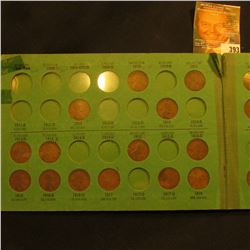 1910-48S Partial Set of Lincoln Cents in a green Popular Album.
