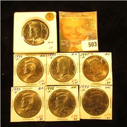 1971 D, 89 D, 92 P, 93 P, 95 D, 96 P, & 97 P Gem BU Kennedy Half Dollars, some are probably from Min