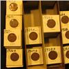 Image 2 : 3 1/4" x 6 1/4" double row Stock Box full of Lincoln Cents in holders. Coins date 1926-28.