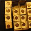 Image 2 : 3 1/4" x 6 1/4" double row Stock Box full of Lincoln Cents in holders. Coins date 1929 D-31.