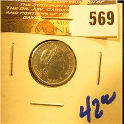 1901 Barber Dime