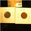 Image 2 : 1875 Indian Head Penny Plus 1910-S Wheat Penny