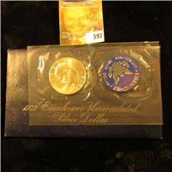 1972-S Silver "Blue Ike " Dollar