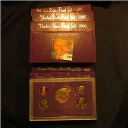 1984, 1985, 1986, 1988, And 1989 Proof Sets