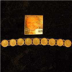 Bracelet Made From Swiss Silver Half Francs.  There Are A Total Of 9 Coins