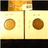 Image 2 : 1859cn Indian Head Penny Plus 1858 Flying Eagle Penny