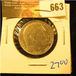 Germany 1937-A Silver 2 Mark Coin With Swastikas On The Reverse
