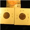 Image 2 : 1860cn And 1863 Cn Indian Head Pennies
