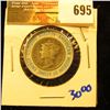 Image 1 : 1944 Irradiated Mercury Dime.  This Is A Souvenir Of The American Museum Of Atomic Energy.  The Dime