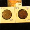 Image 1 : 1846 And 1835 Large Cents