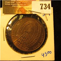 1901 Medal Celebrating The Gigantic Wheel At Earl's Court.  The Gigantic Wheel Is A Ferris Wheel
