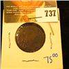 Image 1 : French Coin Dated 1657 With Louis The 14th On It Liard De France Buste Juvenile.  On The Reverse Are