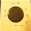 Image 2 : French Coin Dated 1657 With Louis The 14th On It Liard De France Buste Juvenile.  On The Reverse Are
