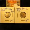 Image 1 : Silver 3 Pence Coins From Great Britain Dated 1890 And 1931