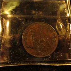 1887 British Half Penny Graded Vf 20 By Iccs Grading Service Plus 1970 British Half Crown Dated 1970
