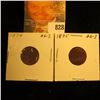 Image 1 : 1874 & 1875 U.S. Indian Head Cents.