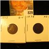 Image 1 : 1875 & 1876 U.S. Indian Head Cents.