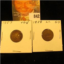 1857 & 1858 Large Letters U.S. Flying Eagle Cents.