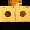 Image 1 : 1861 & 1862 U.S. Indian Head Cents.