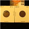 Image 1 : 1865 & 1866 U.S. Indian Head Cents.