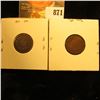 Image 2 : 1867 & 1874 U.S. Indian Head Cents.