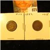 Image 1 : 1861 & 1862 U.S. Indian Head Cents.