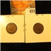 Image 2 : 1861 & 1862 U.S. Indian Head Cents.