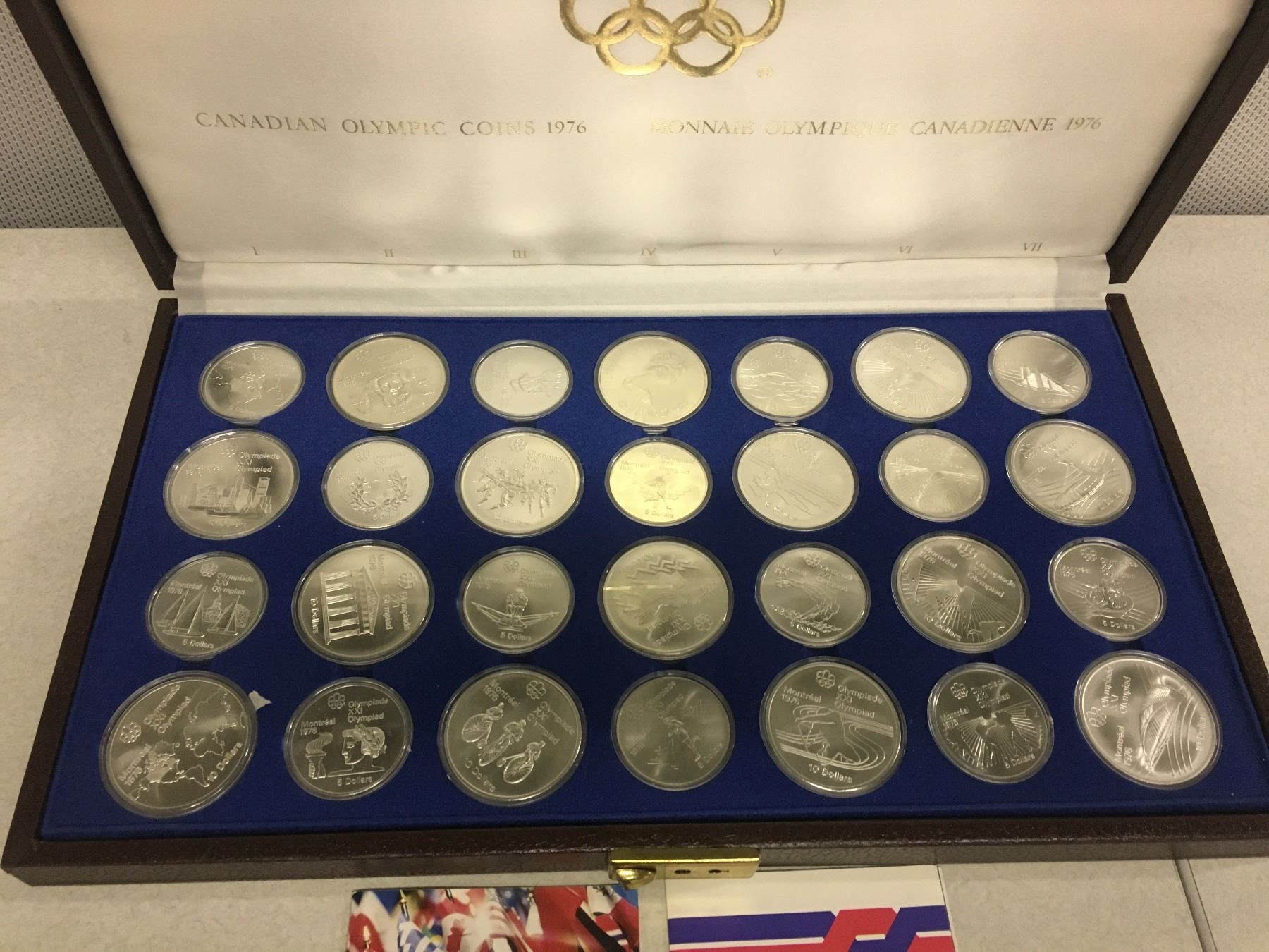 1976 CANADIAN OLYMPIC SILVER COIN SET WITH CASE 1976 CANADIAN OLYMPIC SILVER COIN SET WITH CASE
