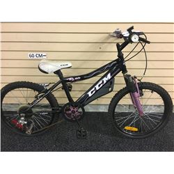 BLACK CCM TS 2.0 KIDS 6 SPEED FRONT SUSPENSION MOUNTAIN BIKE