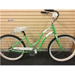 GREEN SIMPLE SINGLE SPEED CRUISER BIKE