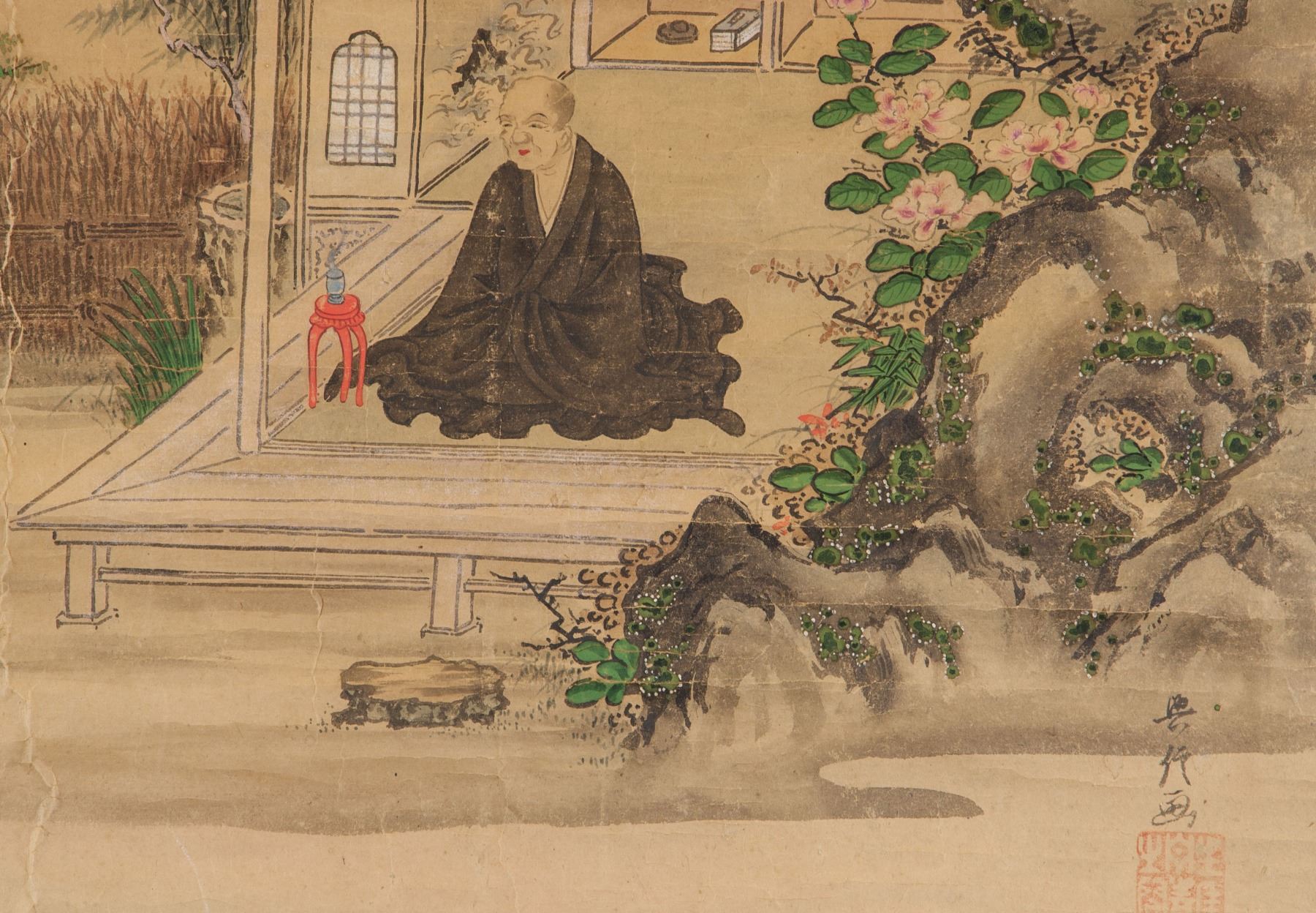 Xing Dai Japanese Watercolour Monk