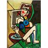 Image 1 : Anthony R. Falbo b. 1953 US Cubist Portrait Woman