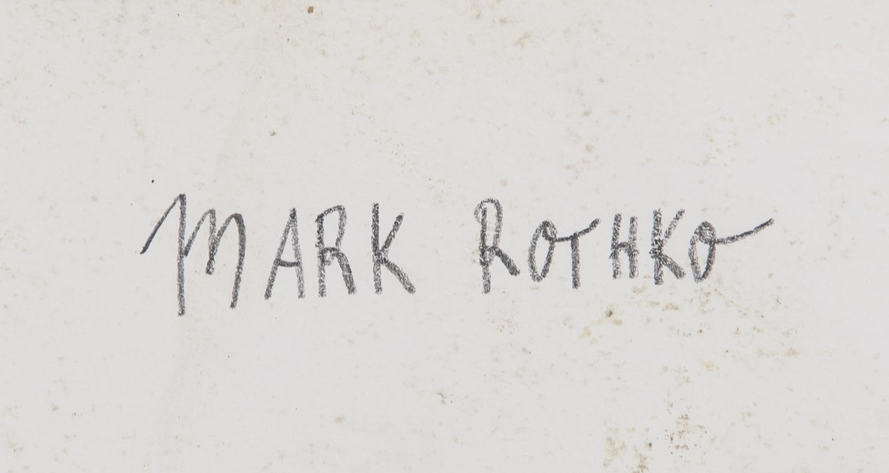 Mike Rothko Signature Mark Rothko Original Mixed Media on Paper w/Cert