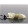 Image 4 : Chinese Light Green Jade Carved Dog Toggle