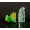 Image 1 : Two Pieces of Chinese Green Jadeite Pendants