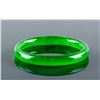 Image 1 : Burma Emerald Green Jadeite Carved Bangle