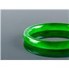 Image 2 : Burma Emerald Green Jadeite Carved Bangle