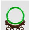 Image 3 : Burma Emerald Green Jadeite Carved Bangle