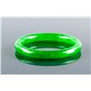 Image 1 : Burma Emerald Green Jadeite Carved Bangle