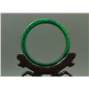 Image 1 : Burma Green Jadeite Carved Bangle