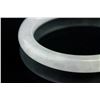Image 2 : Burma Icy White Jadeite Carved Bangle