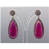 Image 1 : Enhanced Ruby w/Cubic Zirconia Earrings CRV$833